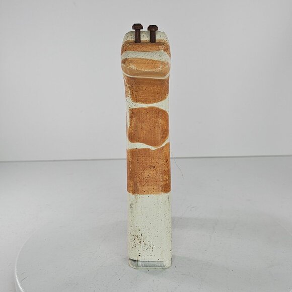 Handcrafted Wooden Giraffe Figurine Animal Decor Collectible Unique Home Accent - Picture 3 of 8